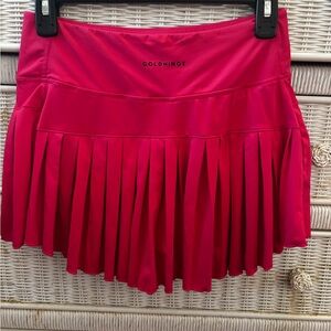 Gold hinge Pleated Tennis Skirt